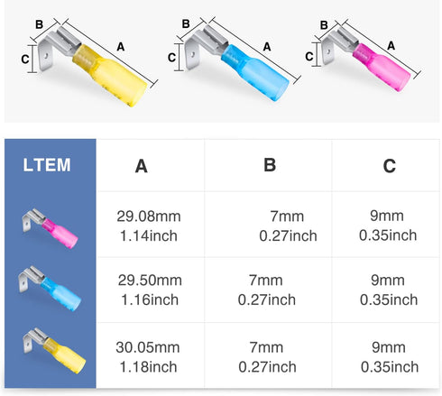 Nilight 140PCS Heat Shrink Piggy Back Spade Terminals Connectors Assortment Kit 22-16/16-14/12-10 AWG Spade Quick Splice Crimp for Auto Cars Truck...