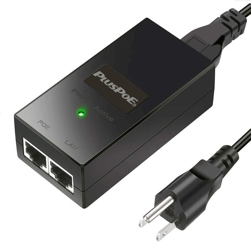 PLUSPOE 24volt Passive Gigabit PoE Injector Adapter for Ubiquiti and Mikroik Devices, Fit for Ubiquiti POE-24W-G (Not for 802.3af/at)...