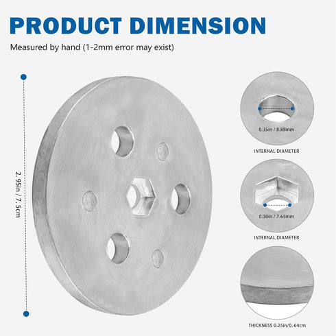 Zinc Anode Weight Plate with 2 Plastic Ties, Anti Corrosion and Electrolysis - Sacrificial Anodes Protects the Other Metal Components in Salt Syst...