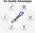 Car Key Acorn Weave Paracode Key Chain Ring, Thick Leather Braid Rope Car Keychain Ring for Men and Women, Suit for All Cars (Blue)...