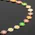 YOUBEIYEE 3M Gold Plated Brass Chain for Jewelry Making Mixed Color Enamel Daisy Flower Chain Necklace Bracelet DIY for Women Jewelry Supplies...