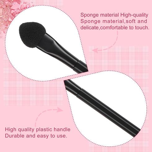30 PCS Professional Disposable Dual Side Sponge Eyeshadow Brush, Double Head Eye shadow Brushes Makeup Applicator Cosmetic Tools(Length: 12 cm, Ro...