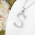 EVER FAITH 925 Sterling Silver CZ Cursive Initial 26 Letters Alphabet Adjustable Pendant Necklace Clear...