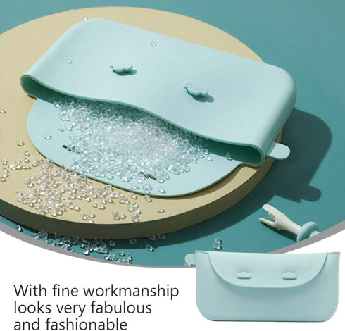 NUOBESTY Cutlery Storage Bag Silicone Pouch Mini Silicone Holder Silicone Bag Mini Bag Organizer Bag Silicone Storage Bags...