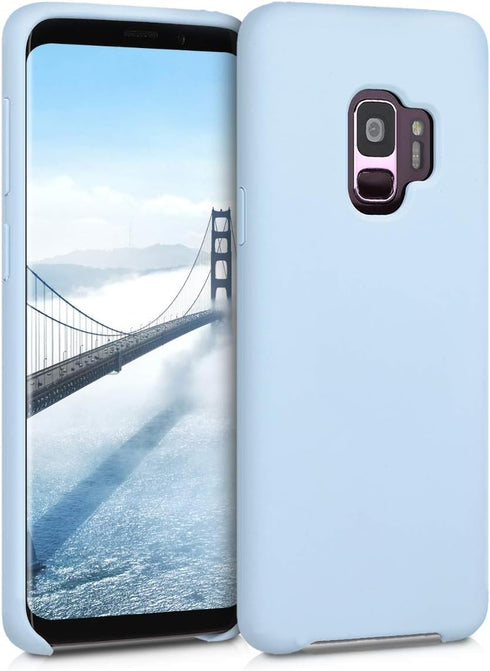 kwmobile Case Compatible with Samsung Galaxy S9 Case - TPU Silicone Phone Cover with Soft Finish - Light Blue Matte...