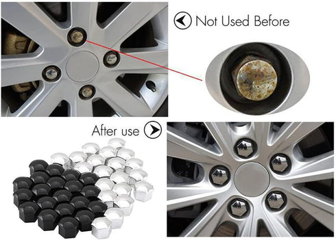 ikasus Car Wheel Nut Caps,21mm Wheel Nut Protector Cap ABS Hub Screw Bolt Head Cover Universal Universal Hubcap Wheel Covers For Cars,Blue...