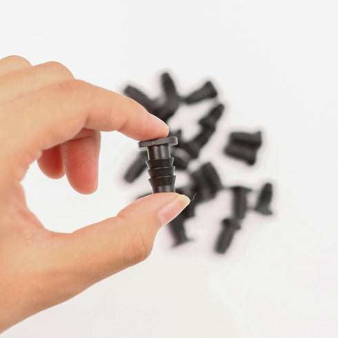 20pcs Irrigation End Cap Tubing Drip Plug Fittings: 3/8 Soaker Hose ID Barbed Parts for Line Goof Connector Garden System, Bore Capillary Tube Sea...
