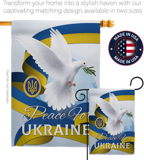 Ukrainian Decorations Home Decor Banner Room Wall Art Patio Lawn Front Porch Outdoor Small Tapestry Yard Sign Wall Hanging Stand with Bandera de U...