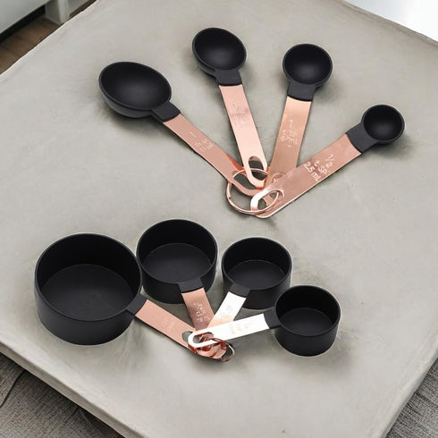 Measuring Cup and Measuring Spoon Set, 8PCS Liquid Measuring Cup Set or Dry Measuring Cup Set, Measuring Spoon Set with Stainless Steel Handle, Ne...