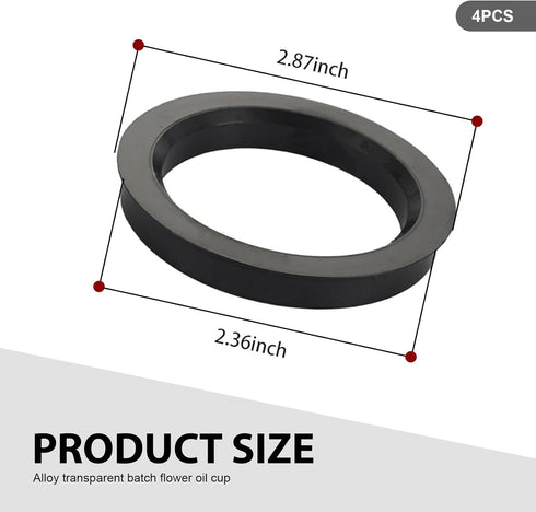 4 Pack Car Hub Center Ring, Shock Absorbing Design, Vehicle Hub Reducing Ring Shaft Collar Adapter Ring, 73.1mm-60.1mm, Universal Waterproof Autom...