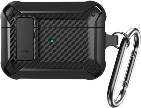 AirPods Pro Case Cover with Keychain Hard Protective Case for Apple AirPods Pro 1st Generation Case Shockproof AirPod Pro Case with Secure Lock - ...