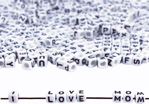 Amaney 810pcs 6x6mm Cube Acrylic Alphabet Letter Beads for Jewelry Making Bracelets Necklaces Key Chains...