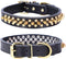 Adjustable Genuine Leather Spiked Studded Dog Collars for Small Medium Large Pets Like Pit Bull Bulldog Pugs Husky (S, Black2)...