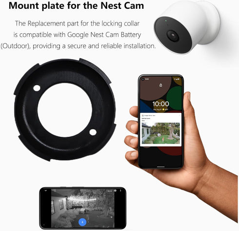 Wall Mount for Google Nest Camera Replacement Part, Black, 2PCS...