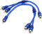 uxcell a17070300ux0615 2Pcs Blue Female to Male RCA Splitter Adapter Car Audio Stereo Y Cable Wire Kit 2 Pack...