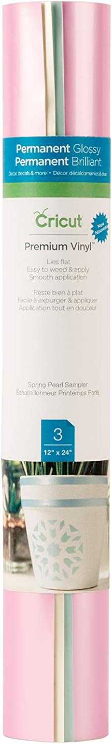 Cricut Premium Permanent Vinyl, Sampler, Spring Pearl Metallic...