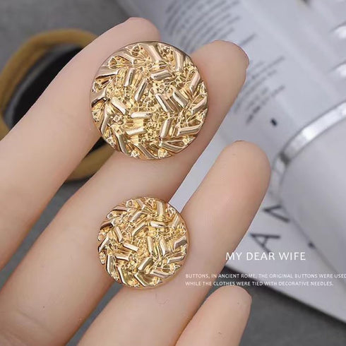 16 Pcs Golden Metal Buttons Sweater Coat Suit Socialite Retro Style Buttons 18mm/0.7inch?23mm/0.9inch...