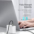 EWUONU USB C to USB C Cable 6ft, 100W Super Fast Charging with LED Display, 480Mbps Data Nylon Braided PD Cable for iPhone 15 Pro Max Samsung Gala...