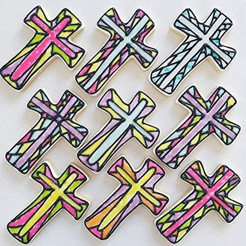 Religious Baptism/First Communion Cookie Cutters 2-Pc. Set Made in the USA by Ann Clark, Dress and Holy Cross...