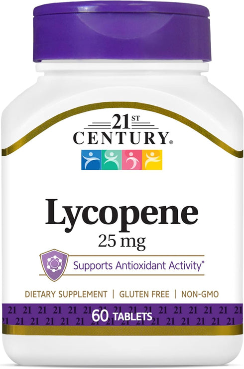 21st Century Lycopene 25 mg Tablets, 60 Count (22400)...