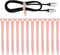 12 Pack Reusable Cable Zip Ties, 4.5 Inch Elastic Silicone Cord Organizer Straps for Bundling and Organizing Phone Charging, Cable Wire, Headphone...