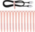 12 Pack Reusable Cable Zip Ties, 4.5 Inch Elastic Silicone Cord Organizer Straps for Bundling and Organizing Phone Charging, Cable Wire, Headphone...