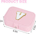 FUNARTY Travel Jewelry Box Organizer, Pink Jewelry Case Initial Jewelry Boxes Jewelry Organizer Travel Essentials Birthday Gifts for Women Teen Gi...