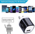 One Port USB Wall Charger,Charging Block,5Pack Travel 1A USB Charger Cube Brick Charger Boxes for iPhone 14/13/12/11/Xs Max/X/8 Plus/7/6S Plus,Sam...