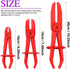 Swpeet 3Pcs Red Line Clamps Flexible Hose Clamps Pliers Kit, Hose Pinch Off Pliers Set Line Clamps for Brake Hoses, Fuel Hoses, Coolant Hoses, Mos...