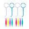 Aligner Remover Tool and Dental Elastic Rubber Bands Placers for Braces, HRASY Oral Care Accessories, 12 Pieces, Blue&White...