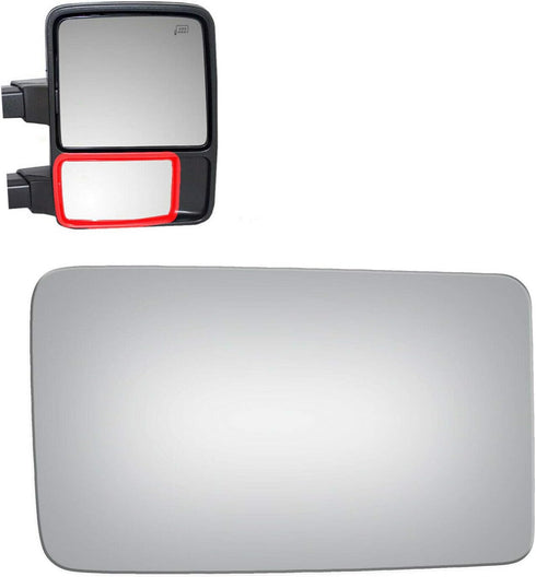 WLLW Mirror Glass fit for 13-14 F-150 08-20 F250 F350 F450 Super Duty 17-20 F550 Super Duty 16-21 F650 F750 Passenger Side (Lower Convex)...