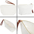 Gold Initial A Personalized Makeup Bag for Women, Monogrammed Canvas Cosmetic Pouch (White, 10 x 3 x 6 In)...