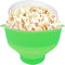 Microwave Popcorn Popper with Lids - Silicone - No Oil or Butter Required - Collapsible Bowls - BPA-Free - Movie Night Supplies - Green...
