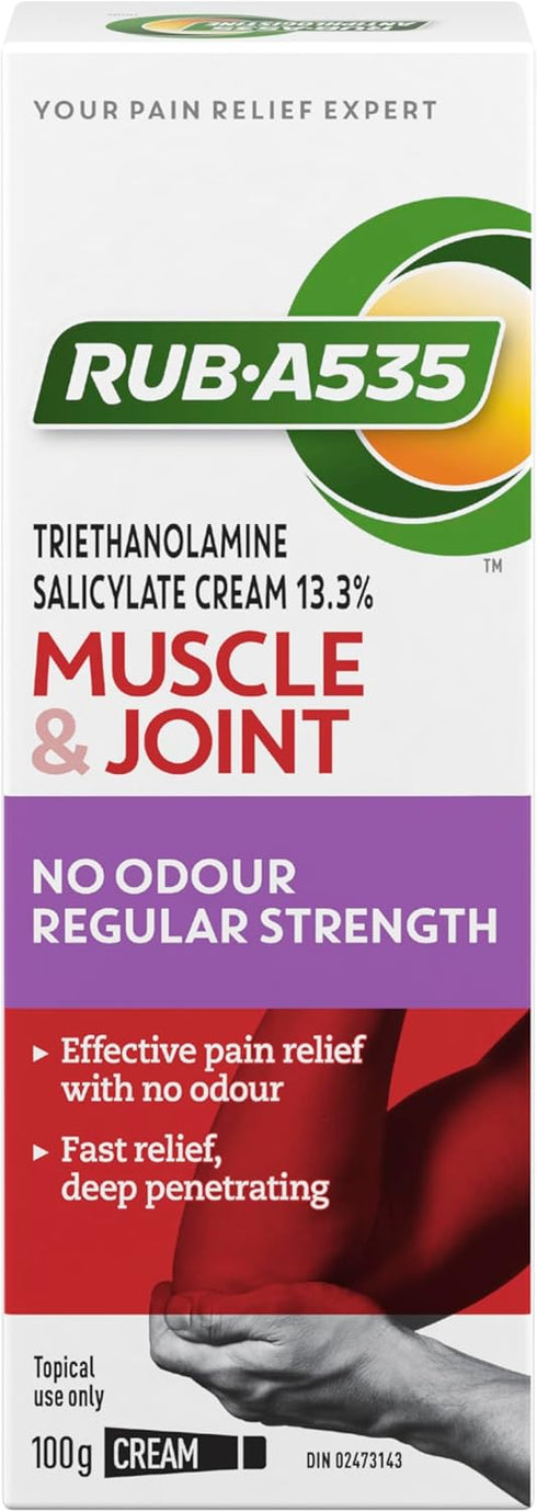 NO ODOUR CREAM For Relief of Arthritic Pain, Muscle Pain, Joint & Back Pain 100 g Tube...