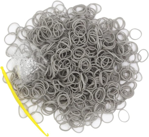 3000PCS Loom Rubber Bands Kit with 75 Clips,5 Hooks, Premium Bracelet Making Kit for Kids Weaving DIY Crafting Gift(Grey)...
