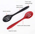 Silicone Nonstick Slotted Spoons Set 2,High Heat Resistant, Hygienic Design Cooking Baking Spoons Set for Cooking Stirring, Mixing and Serving,Red...