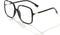 BIGGY Oversized Square Blue Light Blocking Glasses - Ultralight Anti Eyestrain | Reduce Eye Strain Nerd Glasses, Reading book/TV/Computer/Gaming F...