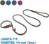 7FT Slip Lead Control Dog Leash, 1/4 Inch Diameter Durable Nylon Rope Training Lead for Small Medium Dog No Pull Black...