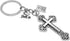 PHAETON 20PCS Cross Key Chains Jesus Cross Book Holy Bible Pendants Keyrings Religious Door Car Key Holders Jesus Key Rings Religious Favors for C...