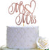 Mr and Mrs Cake Topper, Bride and Groom Sign Wedding, Engagement Cake Toppers Decorations,Double-faced Rose Gold Glitter...