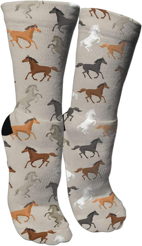 ULQUIEOR Women's Cute Horse Cotton Novelty Dress Crew Athletic Socks...