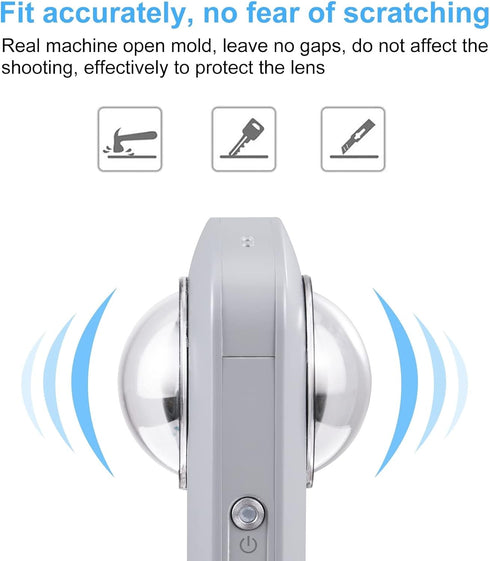 PULUZ Lens Guard PC Protective Lens Cover Case for Ricoh Theta SC2 / S/V Spherical Cameras Accessories Case Sticky Lens Protector...