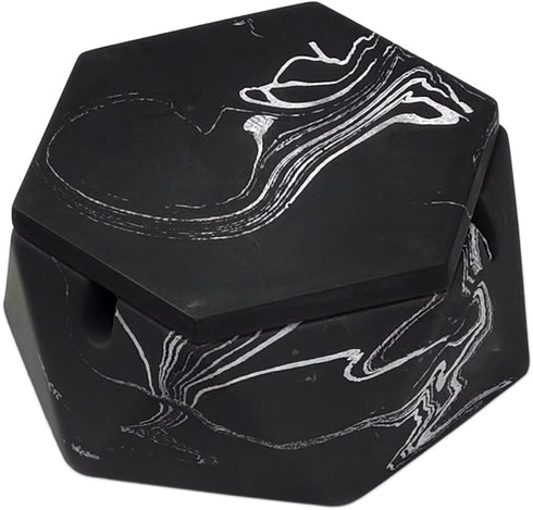 FREELOVE Concrete Ashtray with Lid & Stainless Steel Ashtrays for Cigarettes, Cement Ash Tray Smoking Holder Indoor Smokeless Outdoor Windproof Pa...