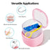 Partial Denture Case Leak Proof with Strainer Basket and Brush, Waterproof Denture Cup Retainer Cleaning Bath Case Travel for Dentures, Braces, Ni...