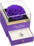 ASELFAD Preserved Real Purple Rose Gifts for Mothers Day, Forever Flowers Gifts for Mom Grandma Girlfriend Wife, Christmas, Valentines, Sweetest D...
