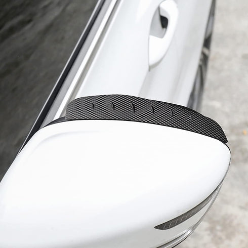 2Pcs Car Rear View/Side Mirror Rain Visor Guard, Carbon Fiber Appearance , Waterproof Smoke Guard Auto Eyebrow Cover, Exterior Accessories for Mos...