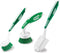 Libman Green & White Cleaning Brush Kit, 3-Piece Set, All-Purpose Brushes for Kitchen, Basins, Sinks, Dishwashers...