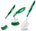 Libman Green & White Cleaning Brush Kit, 3-Piece Set, All-Purpose Brushes for Kitchen, Basins, Sinks, Dishwashers...