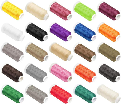 Bonded Nylon N66 Sewing Thread 1500 Yards Size #69 T70 210D/3 for Leather Denim Hand Machine Craft Shoe Bag Repairing Strong Heavy Duty High Tempe...