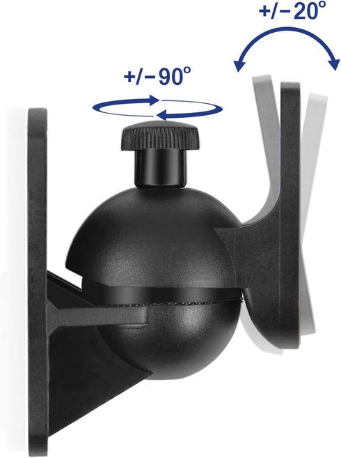 TNP Universal Satellite Speaker Wall Mount Bracket Ceiling Mount Clamp with Adjustable Swivel and Tilt Angle Rotation for Surround Sound System Sa...